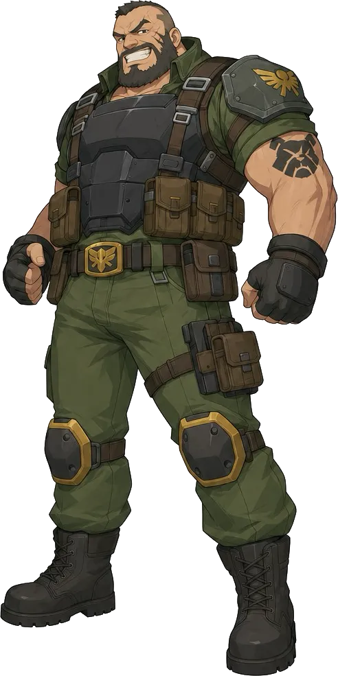 Branko Varek, full-body character art