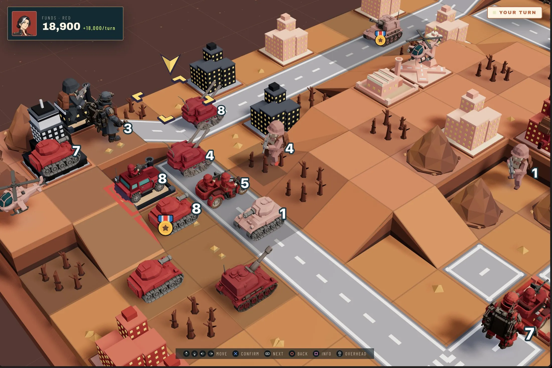 Low Sun: Kaori Kurogane lleva al ejército rojo a través del desierto. Sus blindados mantienen la formación y todo lo que los ataca recibe un contragolpe durísimo.